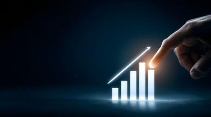 businessman hand holding a graph