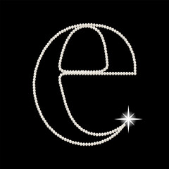 Capital Letters of English alphabet. luxury and elegant font glamour style