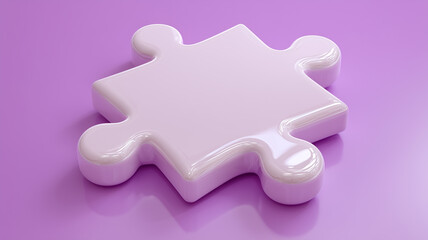 Obraz premium A single puzzle piece placed for perfect fit representing problem solving clarity teamwork alignment and the missing link. 