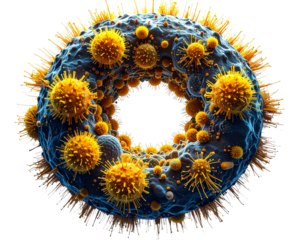 Rare Bacteria Colony Cluster in Petri Dish View