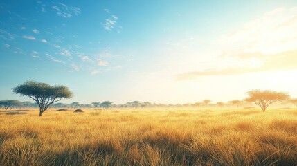 Obraz premium African savanna sunrise