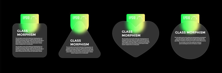This template showcases a business graph design utilizing a glass morphing effect, ideal for creating engaging infographics in corporate settings.