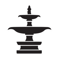 Elegant fountain silhouette.