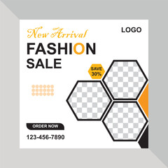 Fashion Sale Announcement: Modern and minimalist promotional design, the poster encapsulates the essence of elegance and modernity, promoting the newest fashion deals in a unique format.