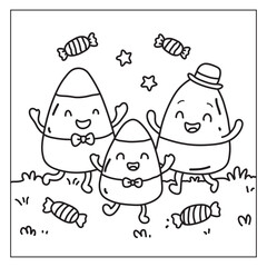 Bold and easy halloween coloring pages, vectors, illustration, line art, black & white deasgns, halloween coloring book, halloween coloring pages, halloween elements, line art.