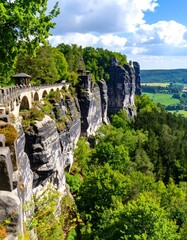 Scenic cliffside pathway
