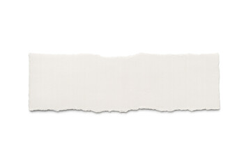 White torn paper piece with transparent background for easy isolation