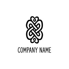 Fototapeta premium Abstract Celtic Knot Logo Design for Company Branding.