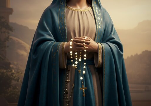 Serene Devotion: A Digital Depiction