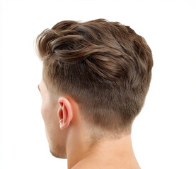 Fototapeta premium Low fade Man Hair on a white background