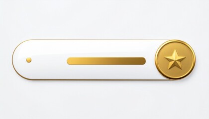 Gold star badge with progress bar.