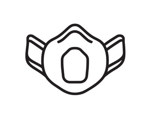 Obraz premium Industrial Dust Mask Equipment Icon in Clean Modern Vector Line Style