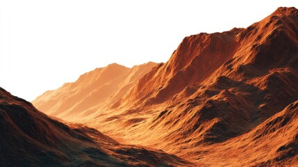 Orange mountains sunset landscape