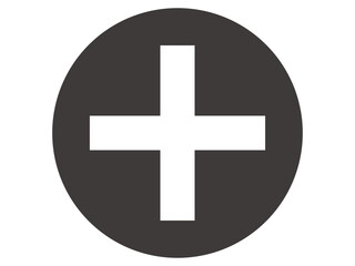 シンプルなプラスマークアイコンのイラスト素材