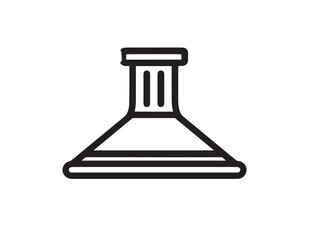 Exhaust Hood Icon in Clean Modern Minimal Vector Line Illustration
