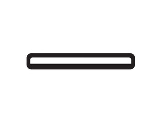 Elegant Extension Bar Symbol in Stylish Modern Black Vector Illustration