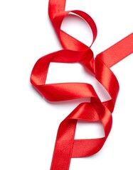 Red ribbon on white background (1)
