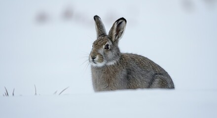 Obraz premium rabbit in the snow