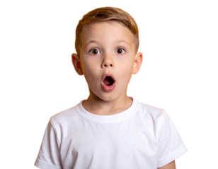 Firefly_ Little caucasian boy kid wearing casual clothes afraid and shocked with surprise exp