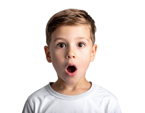 Firefly_ Little caucasian boy kid wearing casual clothes afraid and shocked with surprise exp