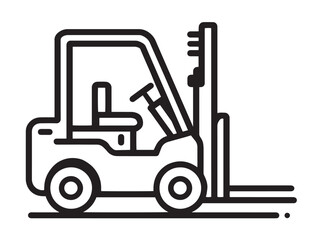 Stylish Forklift Vehicle Design with Smooth Technical Line Outlines