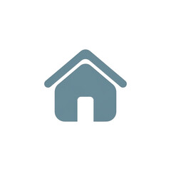 Obraz premium Illustration of a simple blue house icon isolated on a transparent background