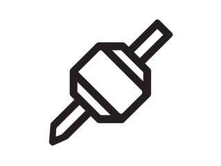 Hex Driver Icon Illustration with Clean Minimal Vector Line Art