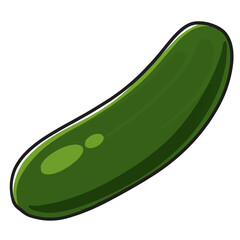 cucumber vegetable cartoon illustration