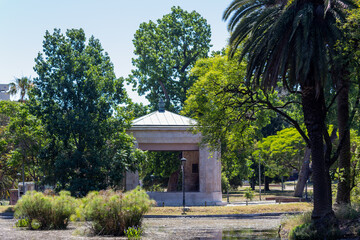 A pleasant walk through the Rodó Park of Montevideo in Uruguay.	