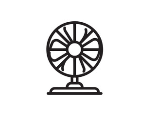 Obraz premium Modern Industrial Portable Fan Icon Illustration with Clean Vector Line Drawing