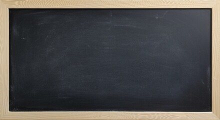 Blackboard with Wooden Frame | Empty Chalkboard for Message, Education, School, Presentation, Menu Board
