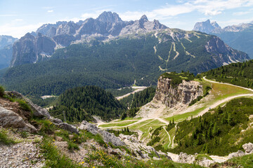 Dolomites landscape from mount Cristallo. Italy.