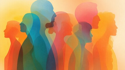 Collaborative projects illustrated as overlapping transparent shapes symbolizing teamwork
