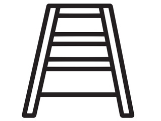 Functional ladder tool icon clean minimal technical illustration
