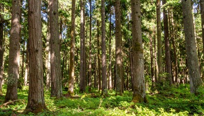 Obraz premium Lush forest canopy