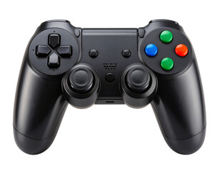 Retro Arcade Joystick Icon with Red Ball Handle, Pixel Art Style, Isolated PNG