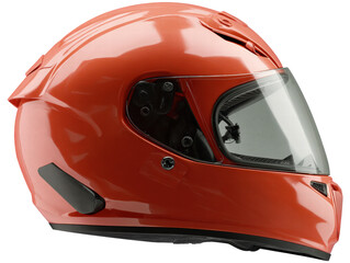 Fototapeta premium Red helmet motorcycle safety visor glossy protective gear