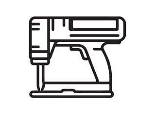 Nail gun tool icon sleek professional minimal vector artwork
