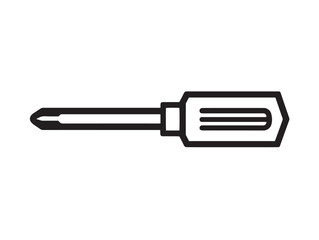Minimalist nut driver symbol with elegant vector drawing