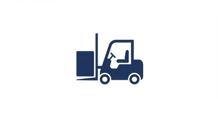 Fototapeta premium Isolated forklift icon illustration depicting industrial equipment and logistics transportation