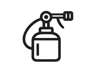 Spray painting tool icon with sleek vector line design
