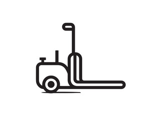 Sleek minimalist pallet jack outline with elegant vector lines