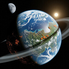 planet earth in space