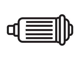 Stylish minimalistic pipe reamer tool icon design