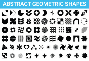 Abstract geometric shapes element vector set