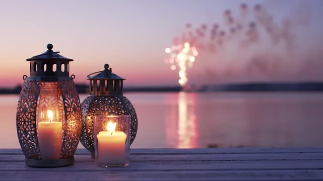 Banner design for diwali festival and podium,Diwali light decoration candle with fireworks,Stage,Product display Showcase design sparkle background,Deepavali,Dipavali,3D podium