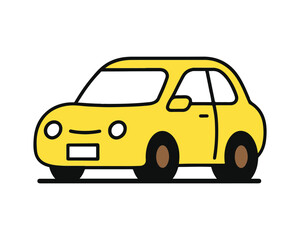Obraz premium Minimalist Vector Icon of Car Viewed from Front Angle