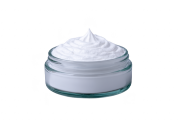 Moisturizing cream skincare beauty glass jar white cosmetic smooth texture hydration facial care healthy skin luxury freshness self care spa clean soft wellness daily routine anti aging