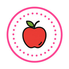 vector illustration of an apple