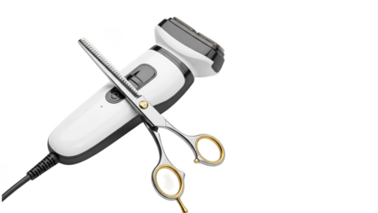 Grooming essentials clash on black backdrop